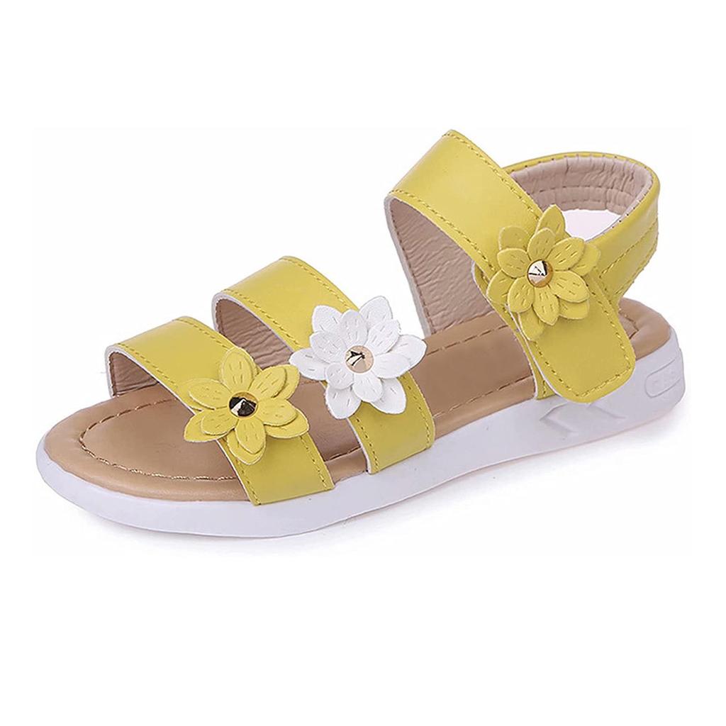 Summer Girls' Sandals Korean Toddler Tan Sandals Edition Little Girls' Pearl Shoes For Shower Open Toe Princess Shoes Sandals
