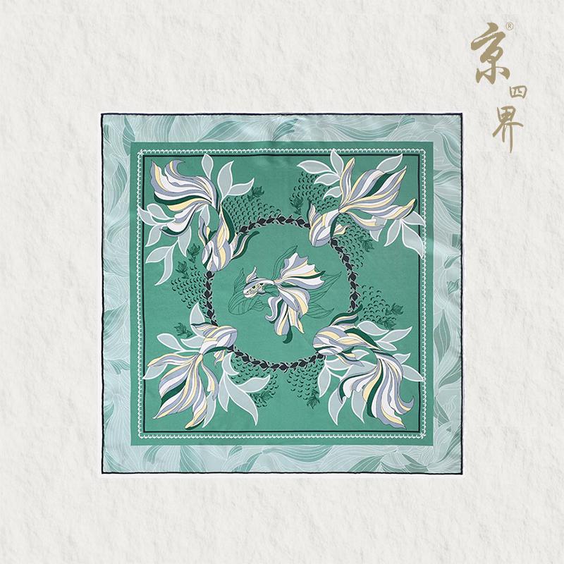 Jing Sijie Liannianyuyu Mulberry Silk Scarf