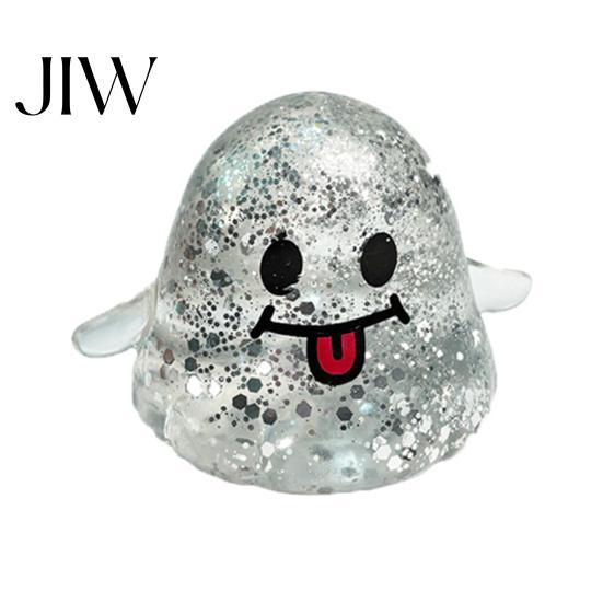 Ghost Sensory Toys Halloween Stress Relief Toy, Soft Spooky Squeeze Gadget Cartoon Party Favors for Adults and Kids Stretchy Toy C