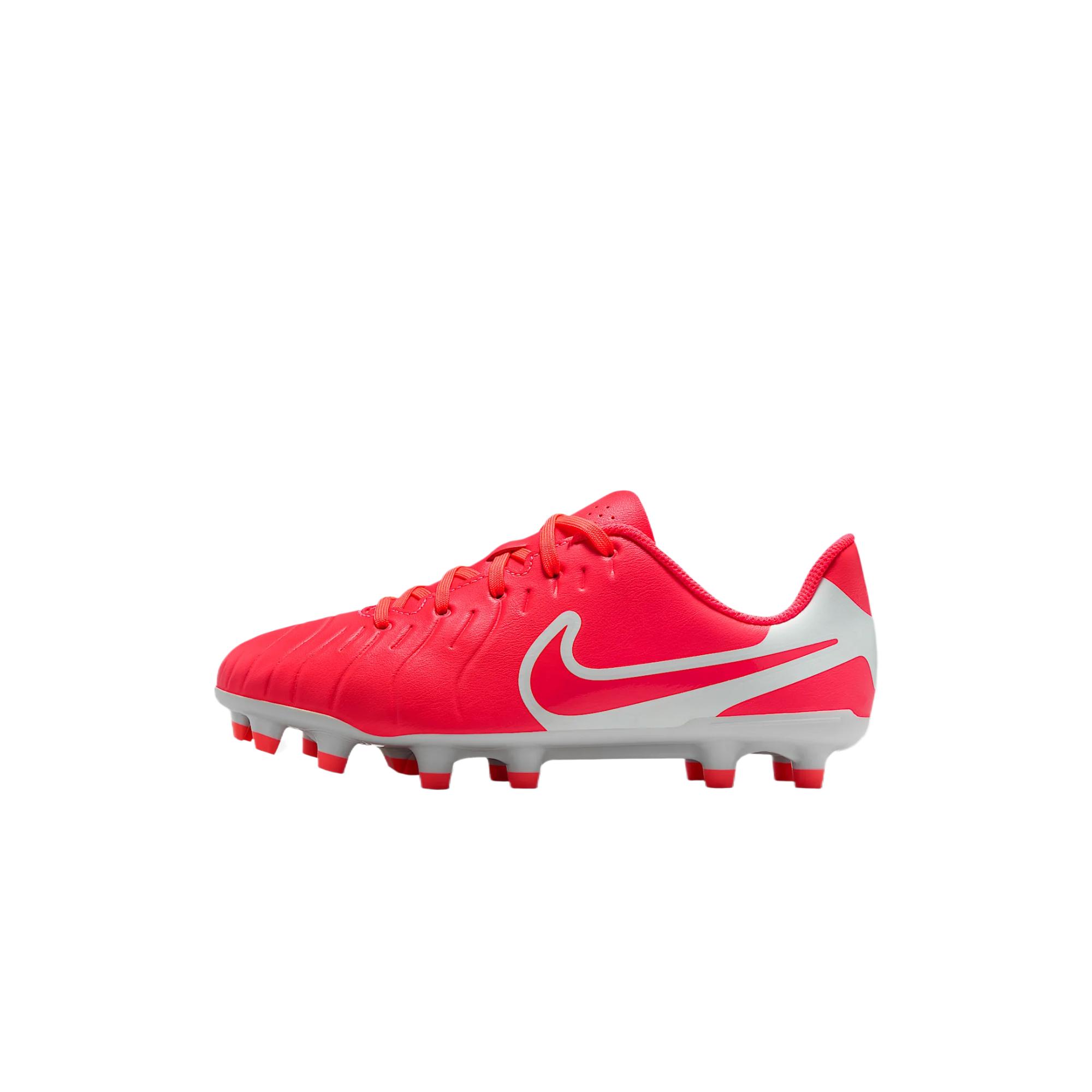 Nike Tiempo Legend 10 Club Kids  Soccer Shoes Red White Kids  DV4352-800 38.5