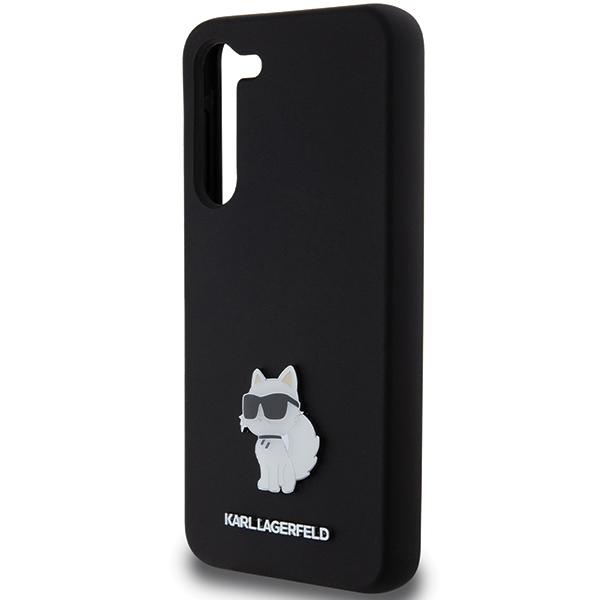 Karl Lagerfeld Klhcs23Msmhcnpk S23+ S916 Czarny/Black Hardcase Silicone Choupette Metal Pin