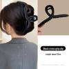 Premium Coffee-Colored Frosted Hairpin - Large All-Match Shark Clip for Elegant Hairstyles