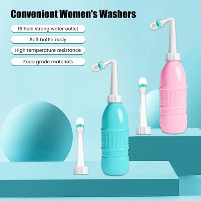 500ml Dames Spuitbus Persoonlijke Reiniger Handbediend Zitting 500ml Toilet Bidet Benodigdheden Hygiëne Wassen Reizen EVA Draagbare Wasfles