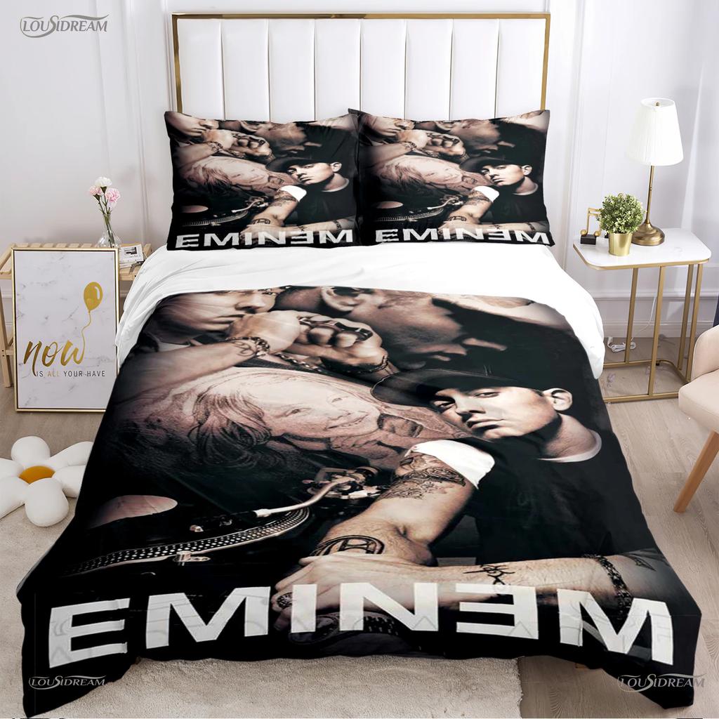 Comforter Casal Eminem-Music All Season Comforter Bedding Sets Soft And S Boys Single/Double/Queen/King