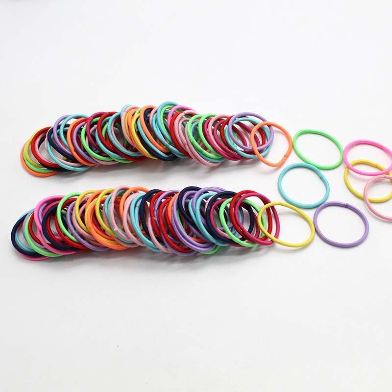 100 Korean-Style Children's Hair Ties - Gentle Baby Hair Accessories for Little Girls