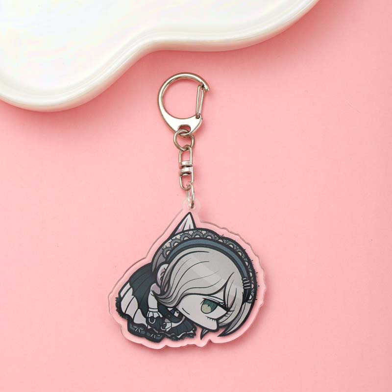1/19Pcs Game Cartoon Danganronpa Acrylic Keychain Cute Backpack Pendant Funny Bag Charms Accessories Decoration Holiday Gifts
