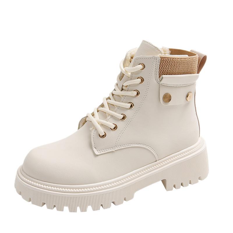 

New Snow Boots, Oversized Short Boots, Women s Warm Thick-soled Cotton Boots and Women s Shoes 42 бежевий