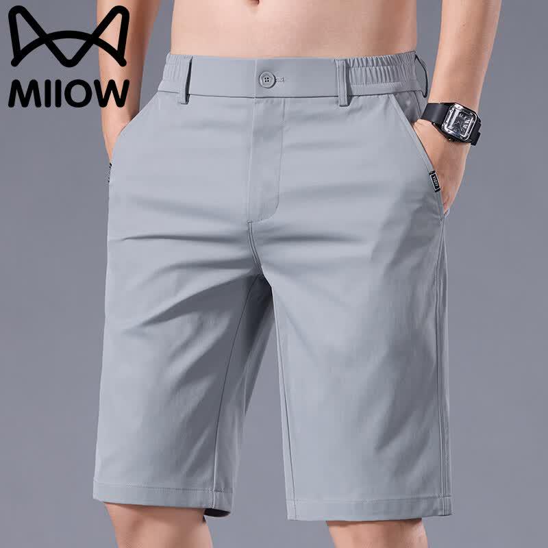 MiiOW Men s Ice-Feel Casual Straight-Leg Shorts 33