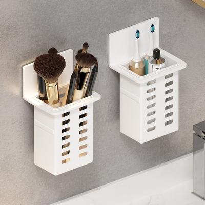 Plastic Toothbrush Storage Rack No Drill Chopsticks Cage Practical Wall Mounted Storage Box  Dorm