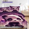 Panda Pattern Bedding Quilt Set Quilt Cover Pillowcase Home Decoration Birthday Gift (1 * duvet cover + 2 * pillowcase, without core)