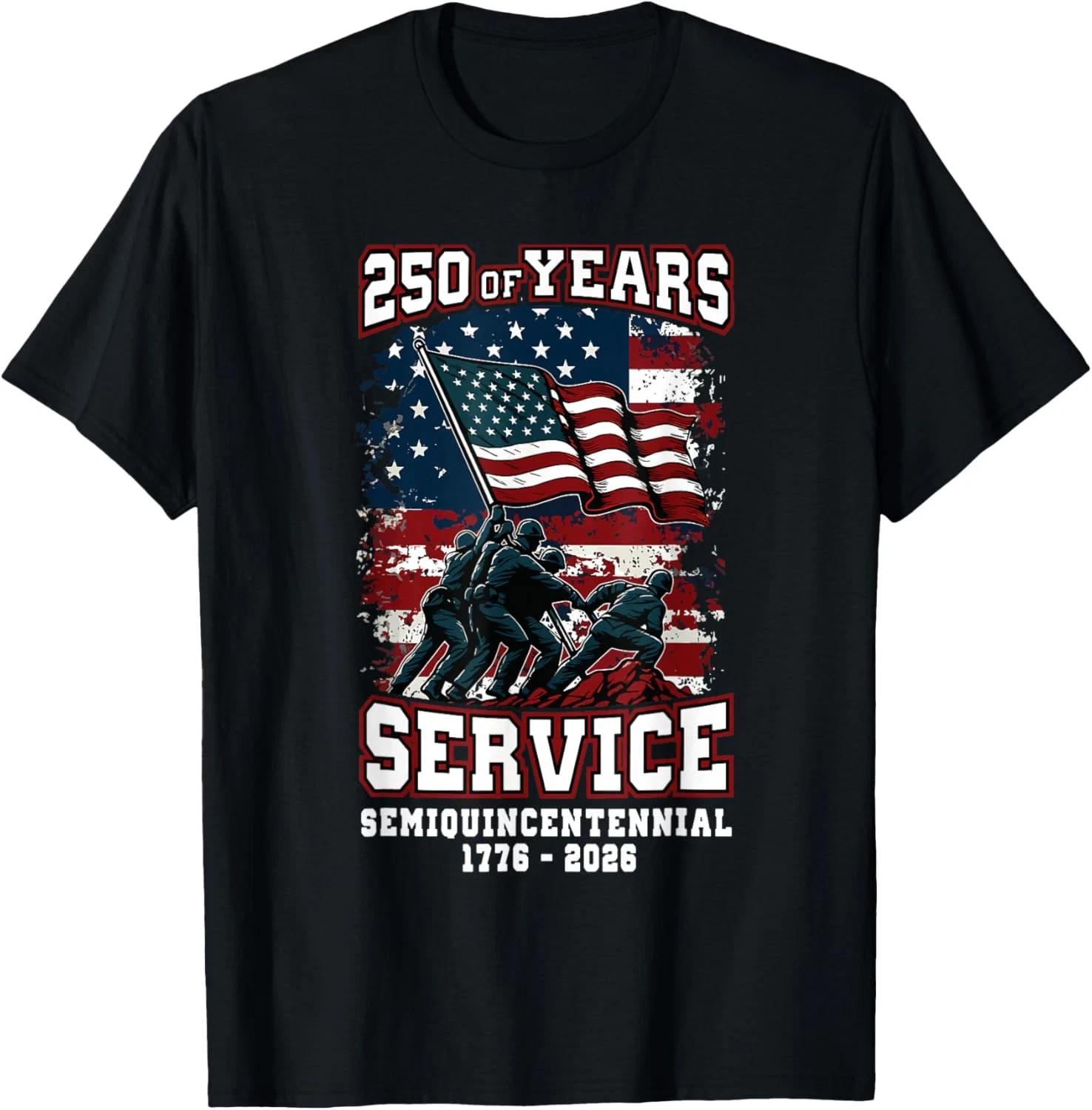 250th Anniversary Celebration 250 Years USA Service T Shirt XXXXL