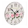 Vintage Classic Round Wall Clock Flower Home Office Living Room Timer Analog