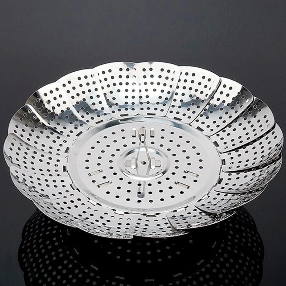 Lotus Leaf Shape Steamer Rack Stainless Steel Steamer Plate Vegetable Fruit Basket  Kitchen Tools