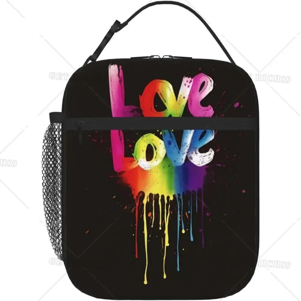 

Милая розовая сумка для обеда с сердечками для женщин и мужчин на День святого Валентина, многоразовая изолированная охлаждающая коробка для работы, офиса, пикника 26x21x11CM темно серый