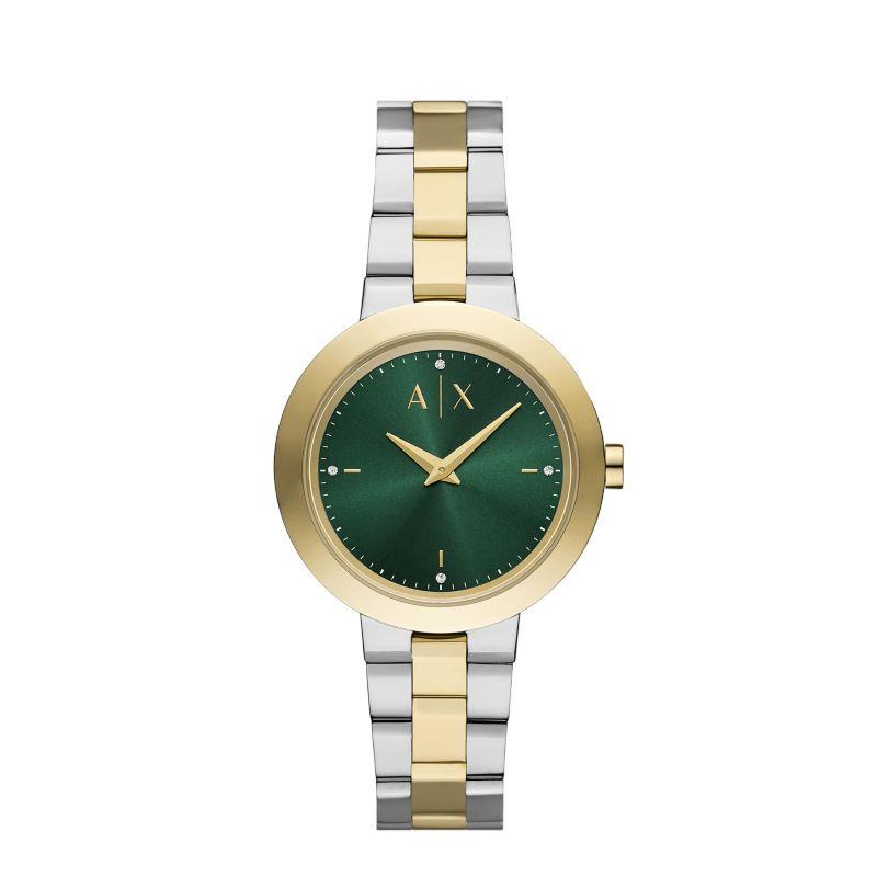 ARMANI EXCHANGEAE ARMANI Wrist Watch Quartz Movement Stainless Steel Strap Green Dial Women s Watch AX5176 Green