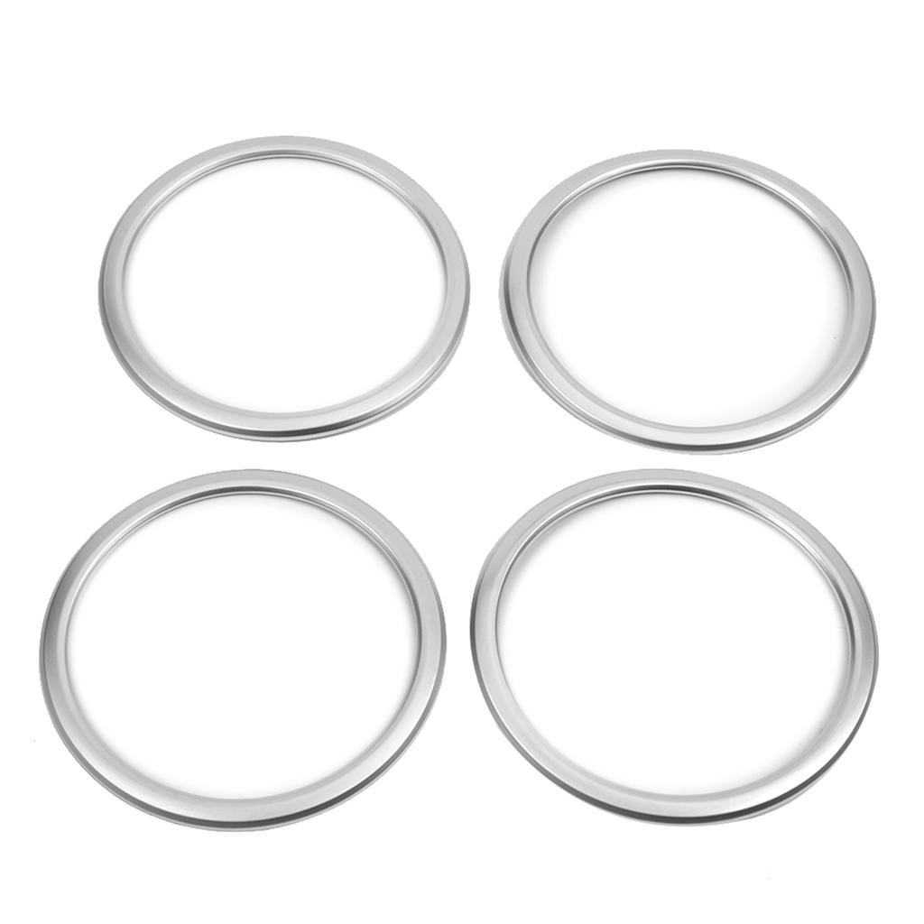 4PCS  ABS Chrome Car Door Speaker Ring Cover Trim for X1 F48 2016 2018