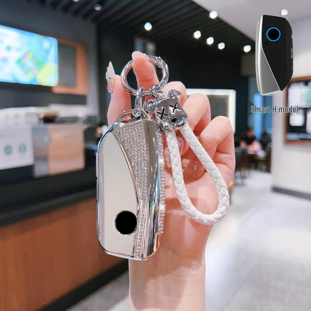 BMW Key Case for New X5L, 5/7 Series, X1, X7, X6, i5/i7/iX/XM with Lanyard