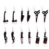 Simulation Kitchen Knife Halloween Earrings, Creative Personality Bloodstained Axe Scissors Acrylic Earrings For Women