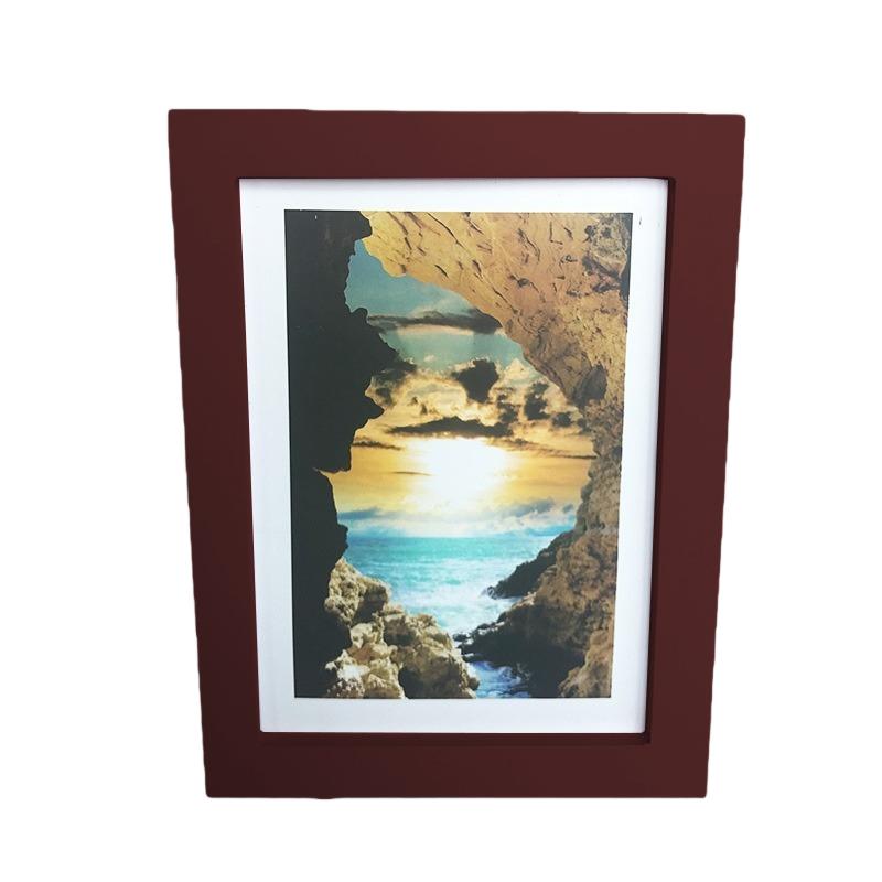Wooden Colorful Creative Wall Calligraphy Photo Frame Poster Certificate Box Multi Size Drawings Poster Display Ornaments