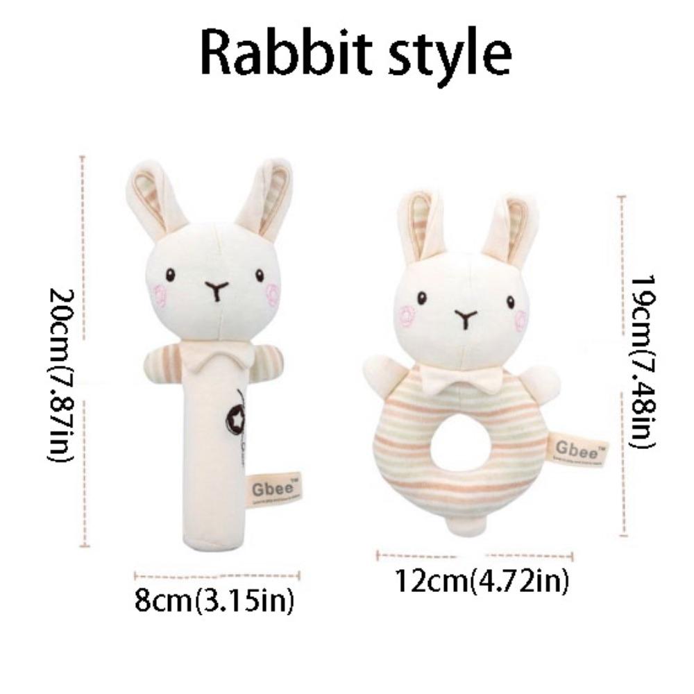 

Cute Plush Animal Hand Rattles Educational Handbells Animal Rattles Baby Rattles 0 to 12 Months Rabbit style