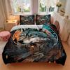 3pcs Nature's Spirit Animal Wolf Printed Bedding Set, Soft and Comfortable Quilt Cover for Bedroom, Guest Room