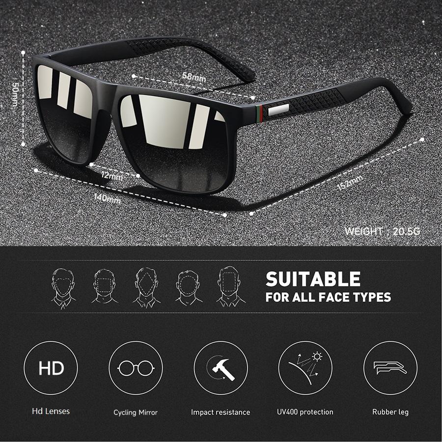 Fashion Colorful Stripes Vintage Sunglasses For Men Women Driving Fishing Brand Designer Sun Glasses Man UV400 Eyewear
