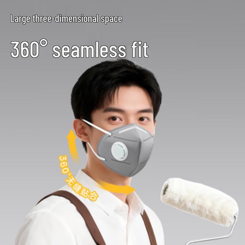 DR.ROOS KN95 Industrial Activated Carbon Dust Mask with Breathing Valve