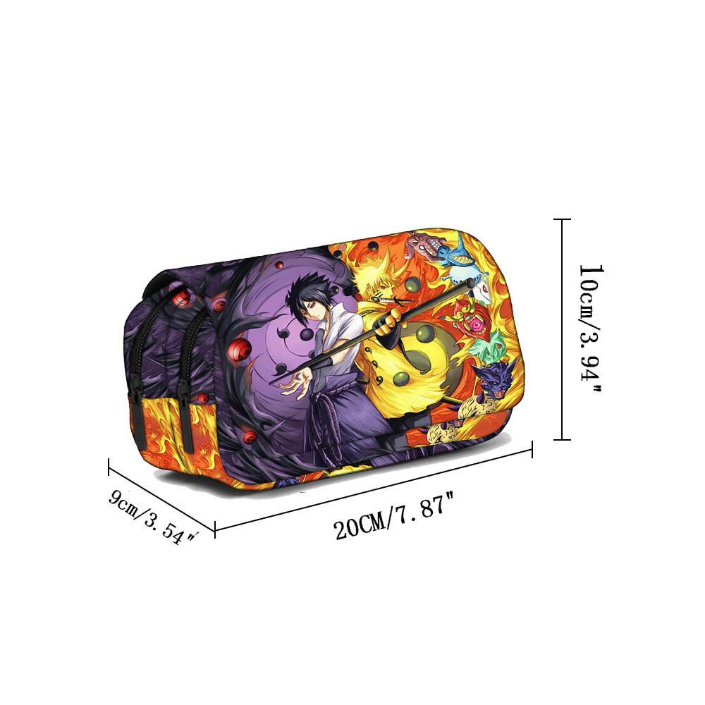 Naruto Anime Uzumaki Pencil Case Girls Boys Waterproof Stationery Storage Bag
