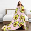 Süße Cartoon-Avocado-Musterdecke Lustige Avocado Weiche Gemütliche Überwurfdecke für Sofa Couch Bett Nickerchen Warmes Geschenk für Kinder Alle Jahreszeiten
