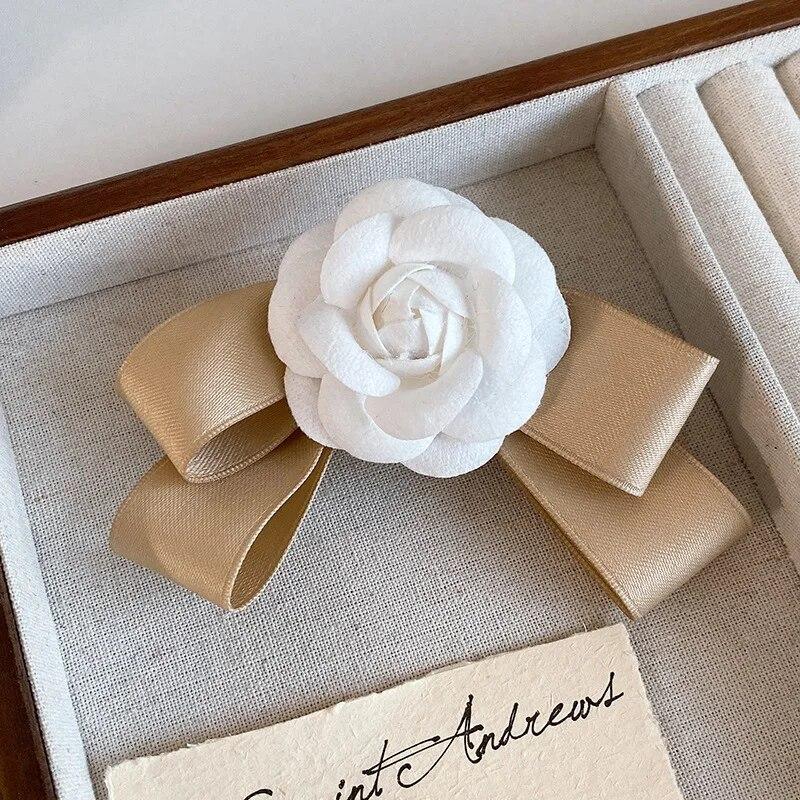 

Ретро атласные заколки для волос с бантиком, винтажные заколки с цветами, заколка для волос, держатель для хвоста, зажим для волос, головные уборы для женщин и девочек, корейские аксессуары для волос