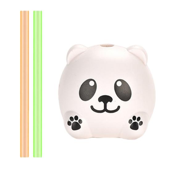 1 Set Cartoon Animal Sound Straw for Kids Cute Straw Topper for Baby Animal Party Favors Reusable Fun