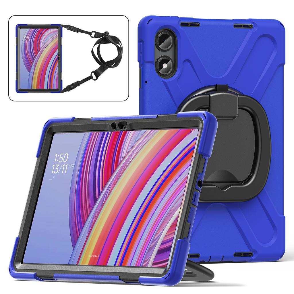 360 Rotating Kids Case Universal for Xiaomi Poco Pad Redmi Pad Pro 2024 12.1 Inch Heavy Duty Stand Cover with Shoulder Strap