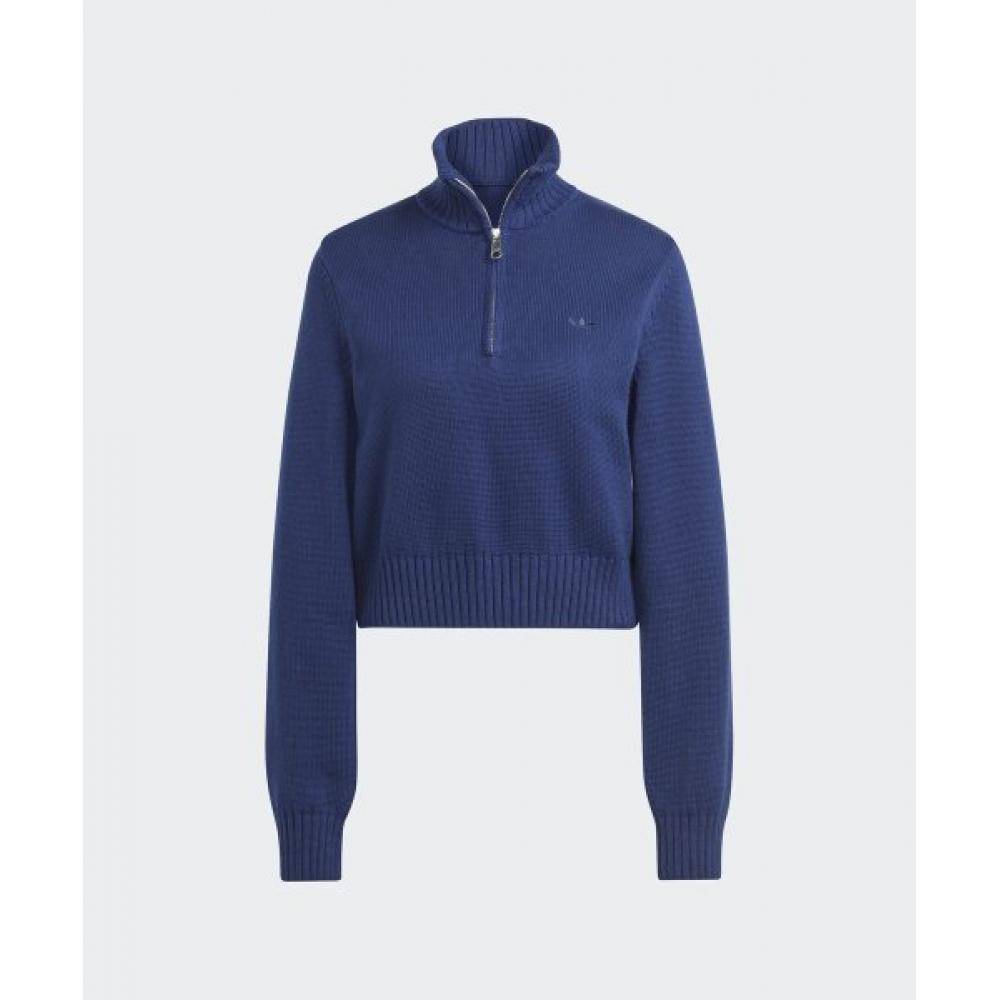 Adidas Adidas  Knit Half Zip   Dark Blue Il1945