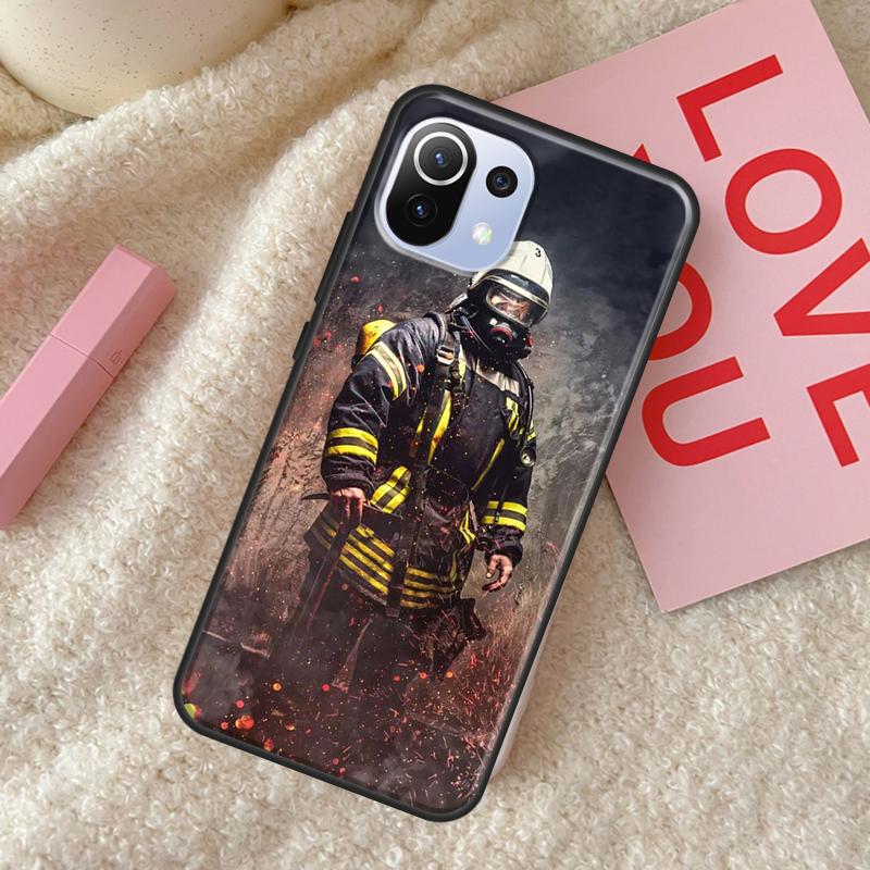 Firefighter Heroes Fireman Case For Xiaomi 11T Pro 12 Mi 11 Lite Cover For POCO X3 GT X4 Pro F1 F3 M3 M4 Pro Cover