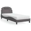 VidaXL Bed with Mattress, Upholstered Bed with Headboard Cushion, Single Bed, Adult Bed, Bedroom Furniture 3208764