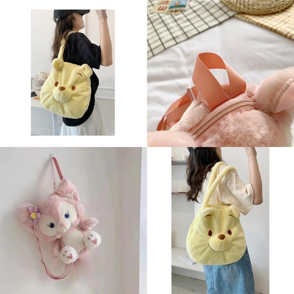 Lina Belle Winnie Plush Shoulder Bag Adorably Cute Handbag For Girls And Women