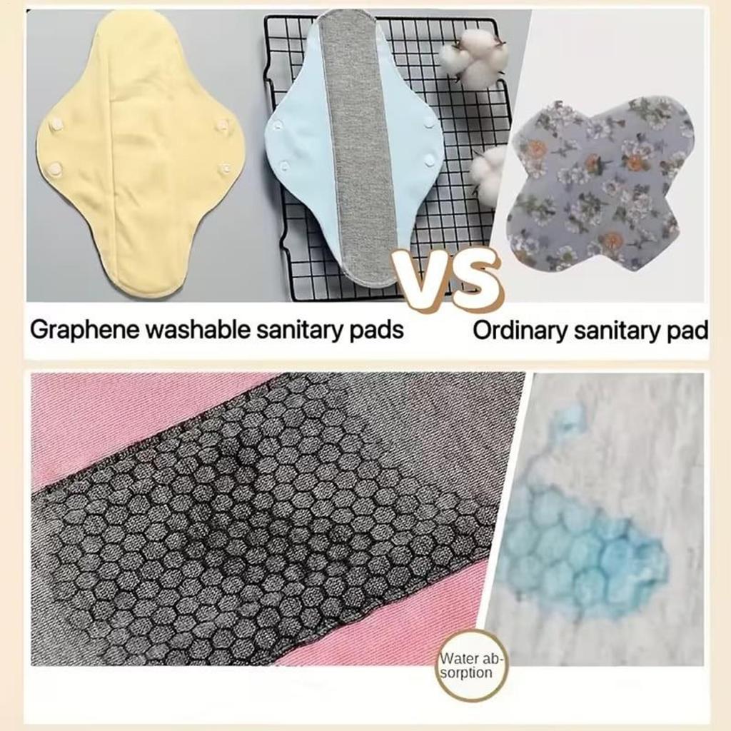Assorbenti in Tessuto Riutilizzabili 6x Lavabili Impermeabili Traspiranti Assorbenti Mestruali per Donne Recupero Post-Partum Uso Quotidiano Viaggio Ecologici