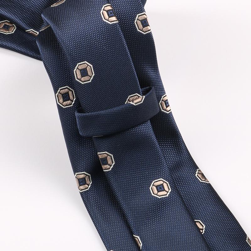 Male Groom Wedding Dress Business Suit Wedding Stripe Cashew Flower Ceremony Tie 8Cm Hand-Made