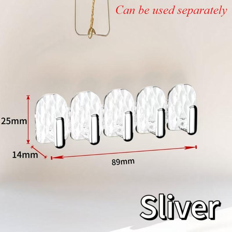 5-50pcs Multi Row Mini Hook Necklace Storage Rack Jewelry Display Rack Hanging Necklace Racks Hanging Necklace Wall Hangings 5pcs(1bag) серебряный