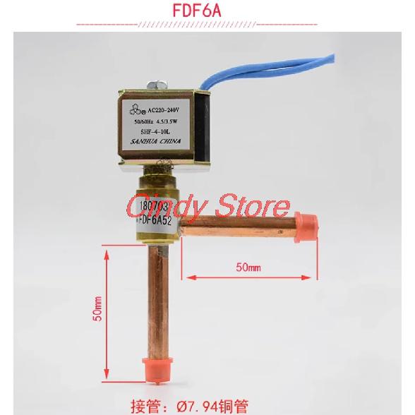 1 PIÈCE Vanne Solénoïde 2 Voies Angle Droit FDF-2A/FDF-6A/FDF-8A /FDF-11A Normalement Fermée Pour Climatisation Machine à Glace Dégivrage