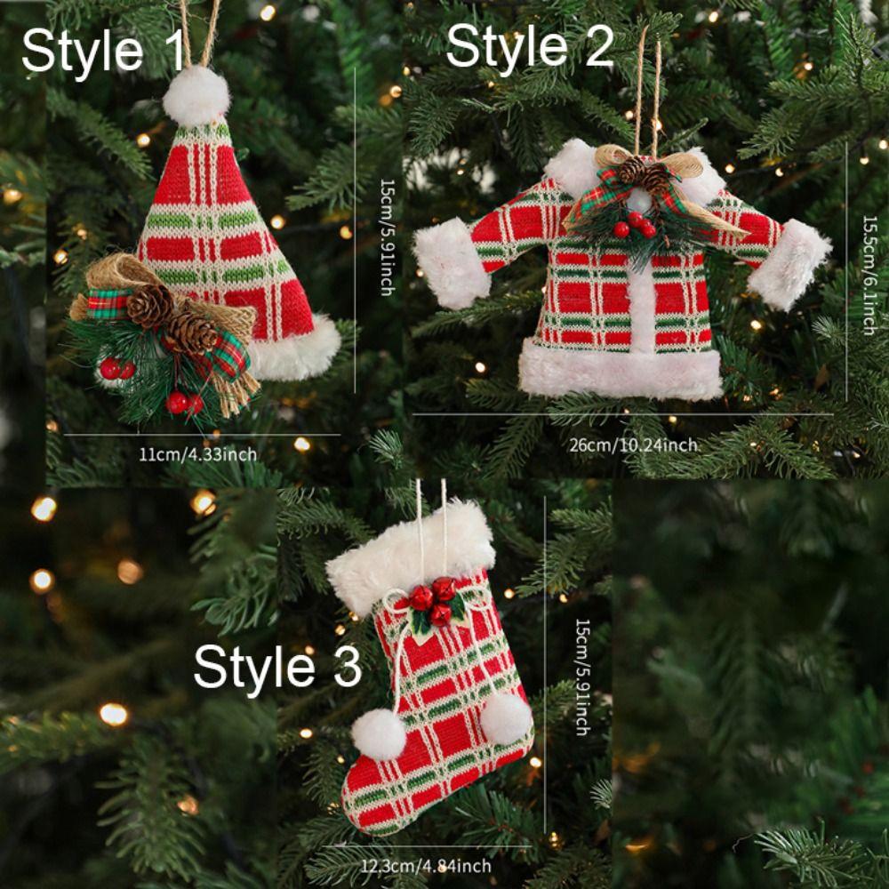 Clothing Christmas Tree Pendant Plush Christmas Decorations  Party Favors