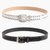 Belt for Women, Versatile Jeans Punched Decorative Belt Punk Double Row Rivet Niche Design Belt for Women