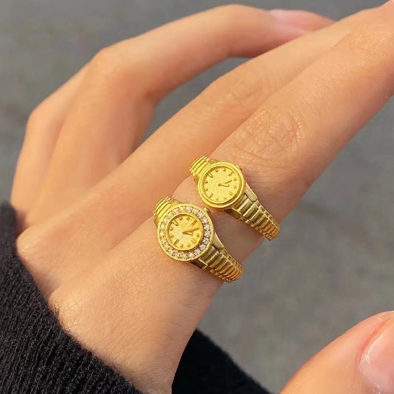 2024 Mini Yellow Confession Ring Watch for Women - Elegant Valentine's Day Gift