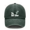 [Vintage Baseball Cap] The Golf Father Print Polyester Soft Adjustable Curved Brim Casual Outdoor Sports Golf Hat For Dad Gift