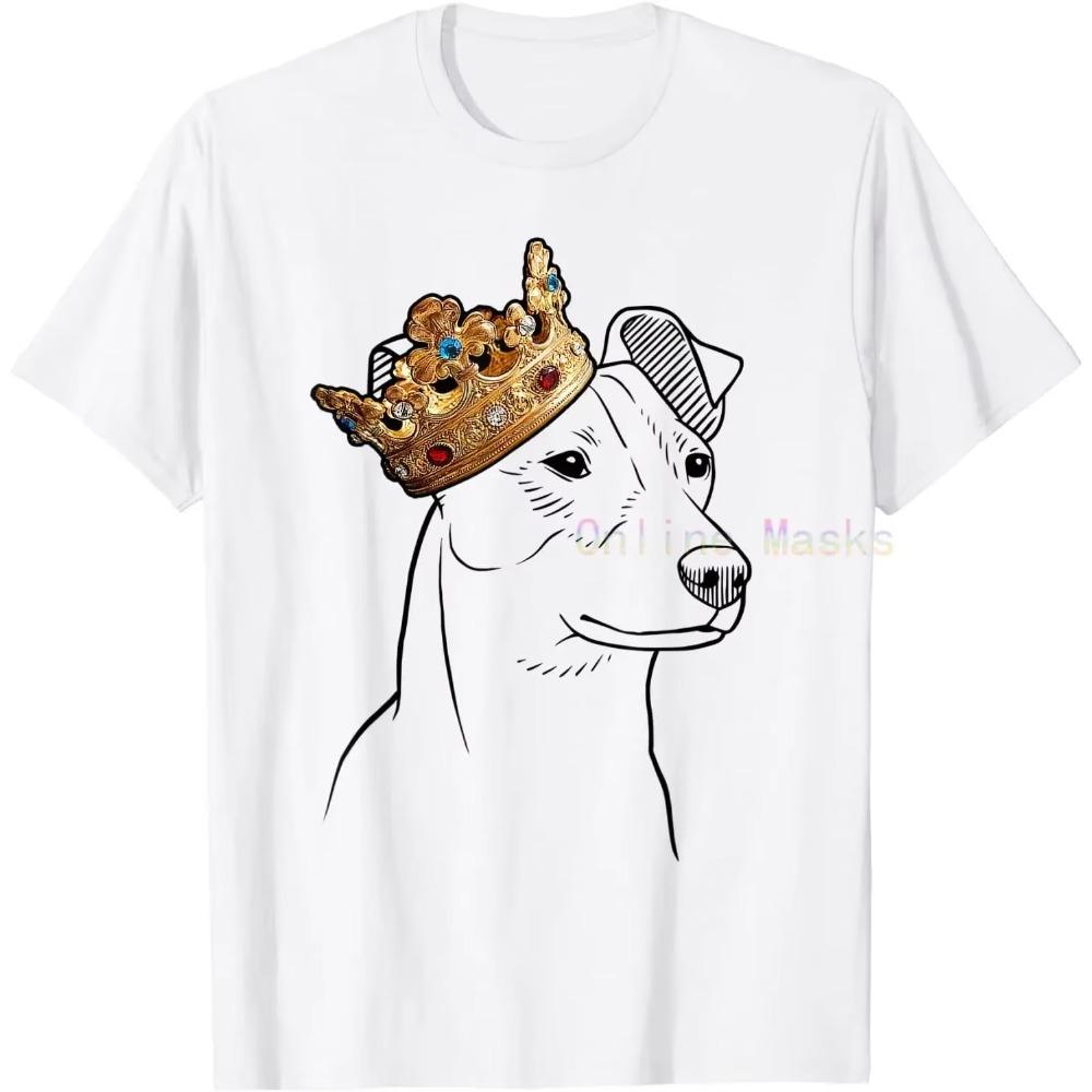 Funny Jack Russell Vintage Sunset Dog T-Shirt Mens Short Sleeve Cotton Dog Dad Mom T-shirt Printed Tee Shirt Harajuku Gift