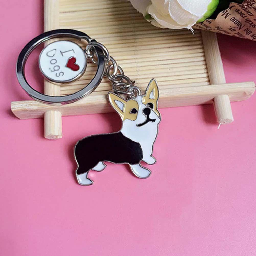 Cartoon Pet Key Ring Welsh Corgi Dog Handbag Pendant Dog Key Chain Bag Key Chain Corgi Key Chain