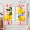 2 Stück 2D Flachdruck Vorhänge Zitronentarte Schüssel Zitrus Polyester Ohne Strom Festliche Vorhänge für Feiertagsdekoration