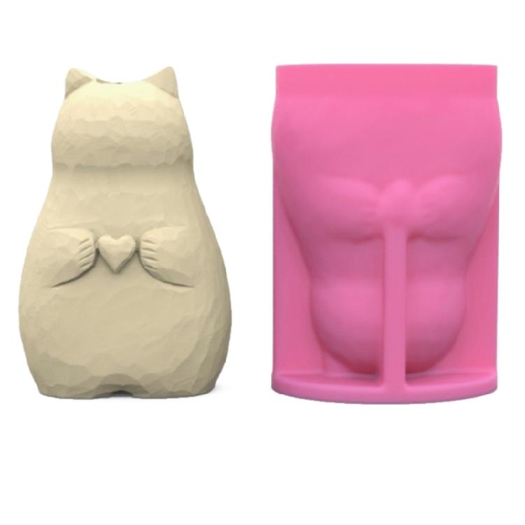 Animal Vase Silicones Molds Clay Mould Cats Succulents Flower Pots Resins Molds