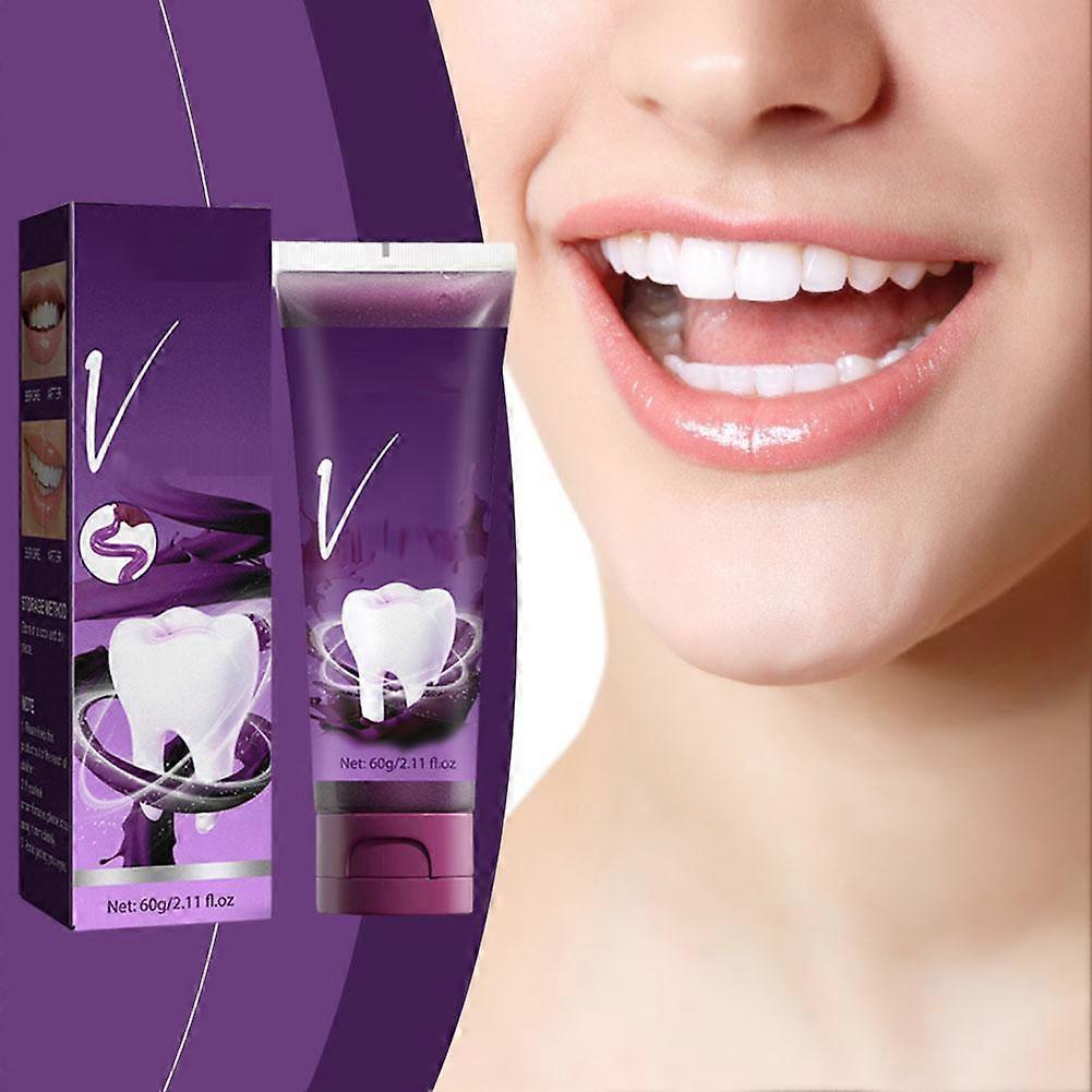 V 34 Color Corrector Purple Toothpaste Teeth Remove Plaque Fresh-Breath