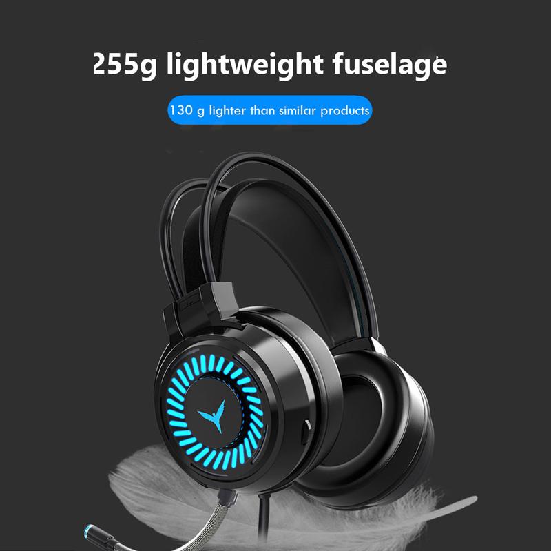 2020 Gaming Headsets Gamer Headphones 7.1 Surround Sound Stereo Wired Earphones USB Microphone Breathing Light PC Laptop Game Headset